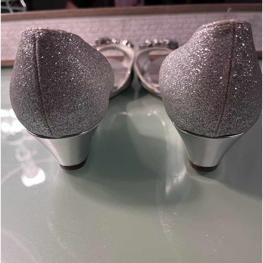 NINA Silver glitter with gems wedge heels - Picture 3 of 5